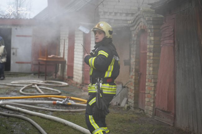 На Волині горів житловий будинок. ФОТО