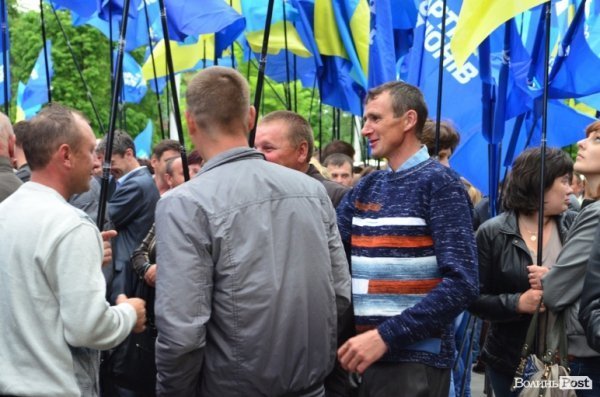 Антифашистська акція Партії регіонів у Луцьку. ФОТО