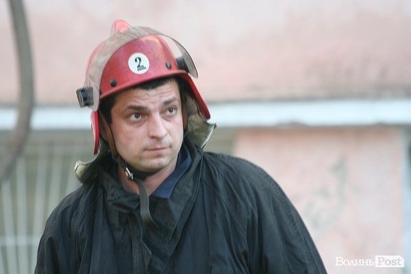 Пожежа в центрі Луцька. ФОТОРЕПОРТАЖ