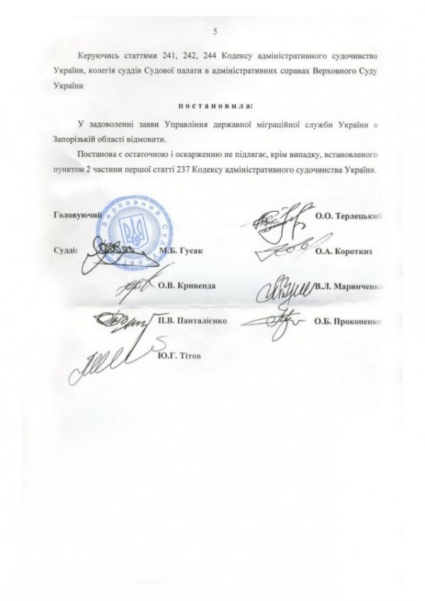 Закордонний паспорт коштує 170 гривень, - Верховний Суд України