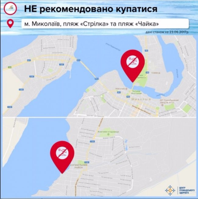 Оприлюднили список непридатних для купання пляжів