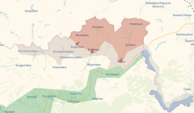 «Сіра» зона розширюється. Де в Сумській області йдуть бої: карти