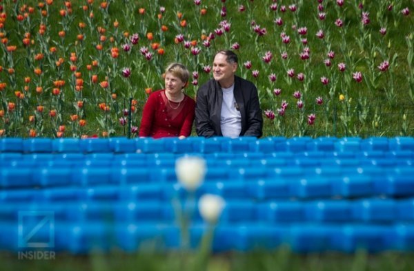 У Києві - сотні тисяч тюльпанів. ФОТО