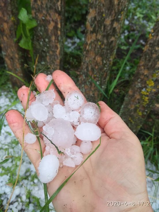 У районі на Волині випав сильний град, побив усю городину. ФОТО