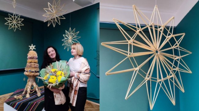 В луцькому музеї –  виставка різдвяних оберегів із соломи.ФОТО