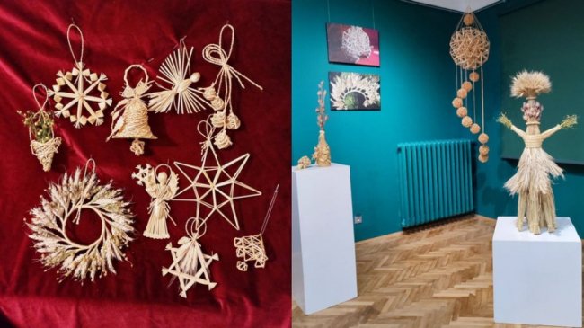 В луцькому музеї –  виставка різдвяних оберегів із соломи.ФОТО