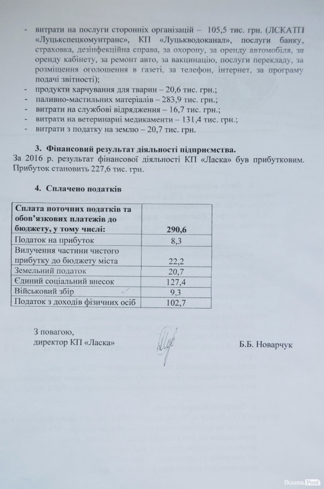 «Ласка» за 2016 рік витратила майже 1,5 мільйона гривень