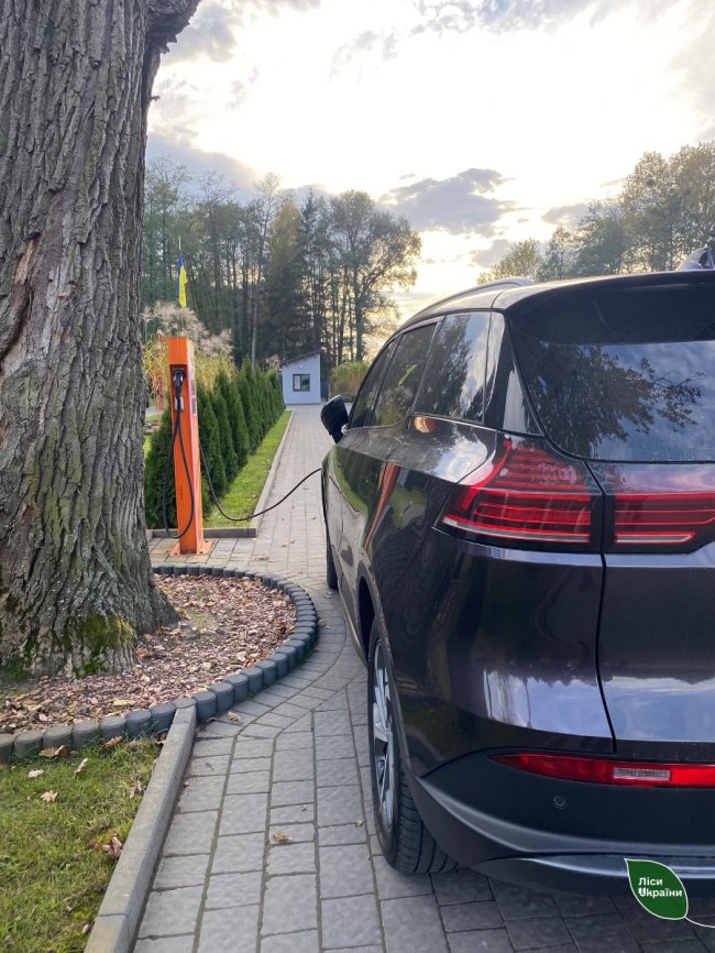 На Волині встановили зарядні станції для електрокарів у рекреаційних зонах. ФОТО