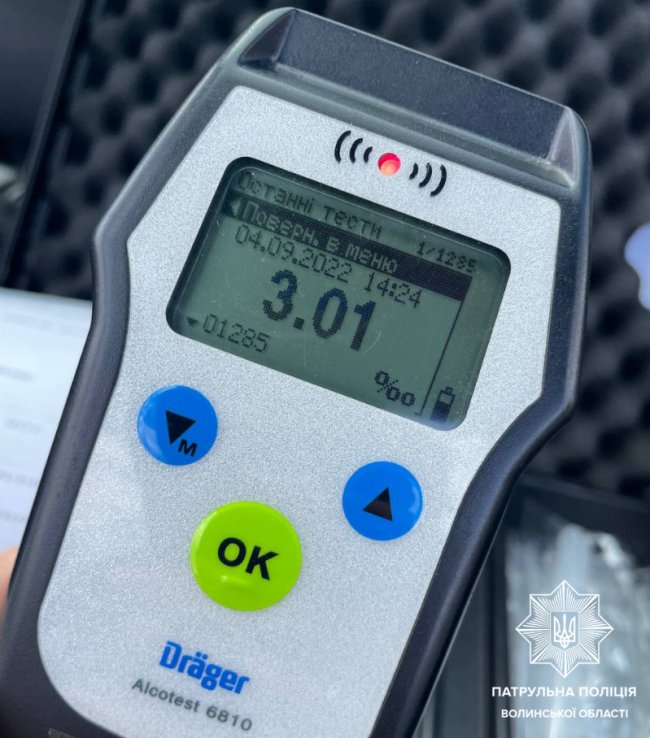 На Волині п'яна водійка влетіла в дорожнє огородження. ФОТО