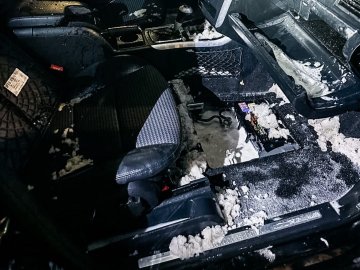 У Луцьку на ходу загорівся автомобіль. ФОТО