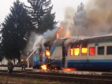 На Рівненщині горів потяг. ВІДЕО