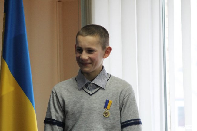 На Волині нагородили школяра, який врятував 8-річного хлопчика. ФОТО