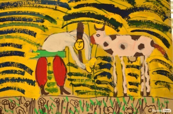 Діти малювали 15-метрову панораму Луцька. ФОТО