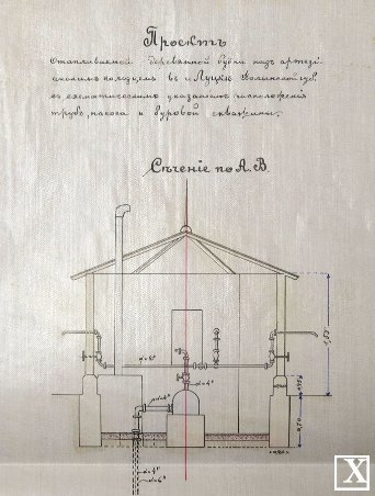 Проект будки роботи Топольницького. Копія з Державного архіву Волинської області
