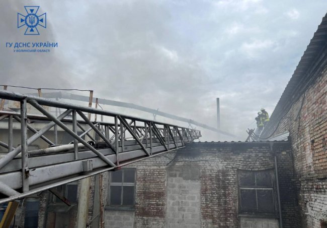 На Волині горіла котельня. ФОТО