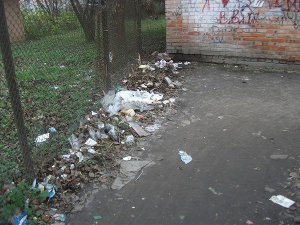 Лучани не дочекалися комунальників і самі прибрали провулок. ФОТО