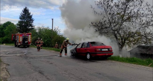 На Волині горів автомобіль