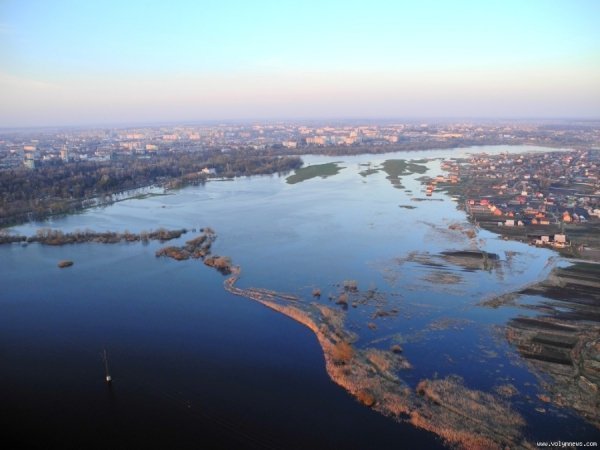 Підтоплений Луцьк з висоти пташиного польоту. ФОТО