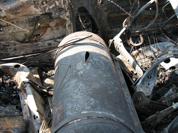 Аварія на Волині: авто згоріло дотла. ФОТО