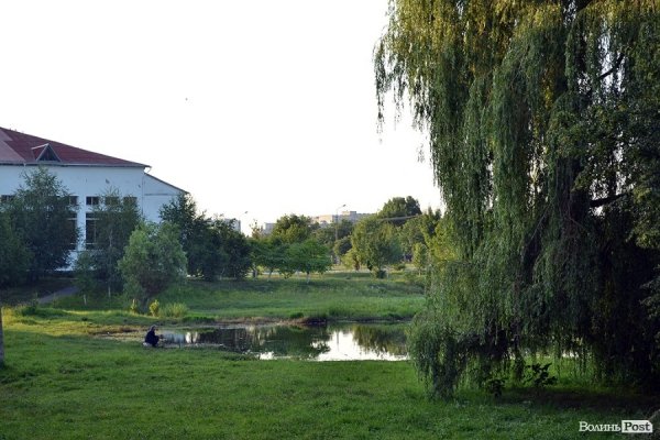 Біля луцького «політеху» – ані душі. Тільки самотній рибалка прийшов із вудочкою до копанки. Спіймає рибину Мурчику – і то добре!
