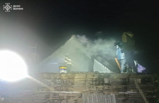 На Волині горів житловий будинок