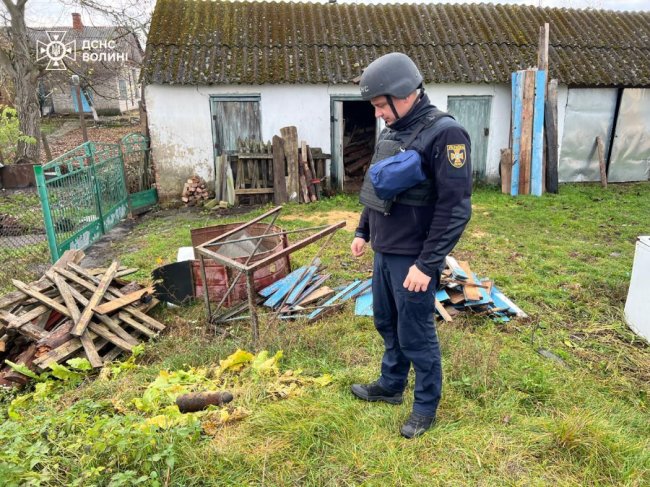 На Волині мешканці під час прибирання території натрапили на вибухонебезпечний предмет