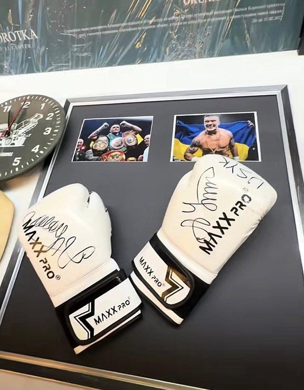 Рукавички Олександра Усика. Один з лотів
