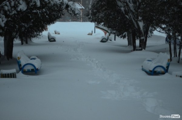 Як Луцьк замело снігом. ФОТО