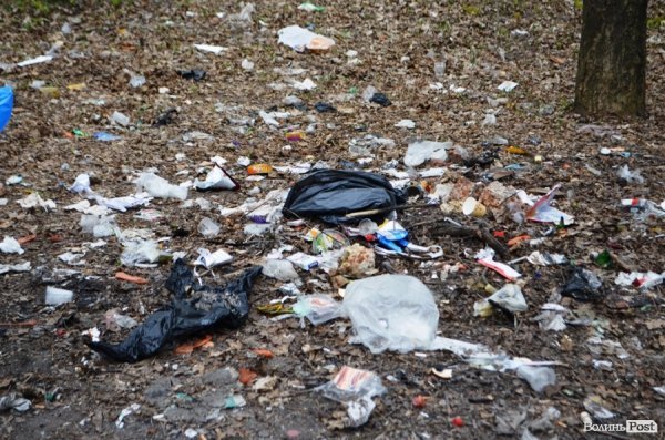 У Луцьку прибирали парк в 40-му кварталі. ФОТО