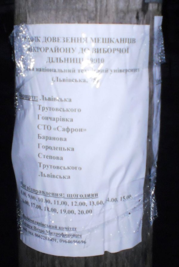 Вибори у Луцьку: активісти заблокували автобуси, які возили людей до дільниць