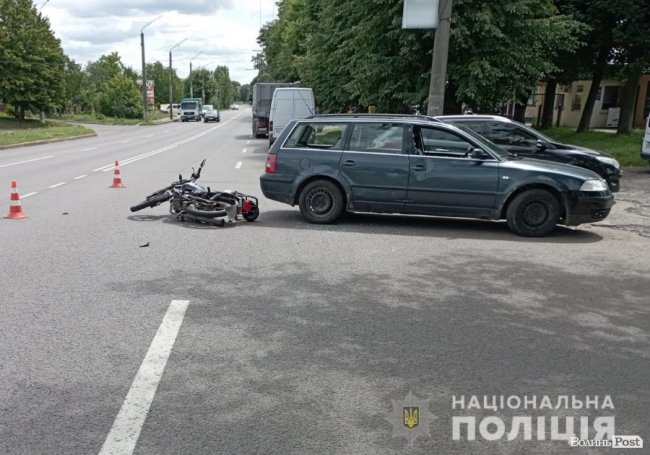 У Луцьку трапилися дві автопригоди за участю мотоциклістів