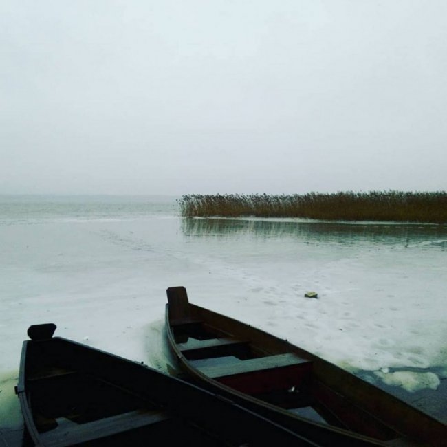 Опублікували світлини волинського озера в передноворічний день. ФОТО