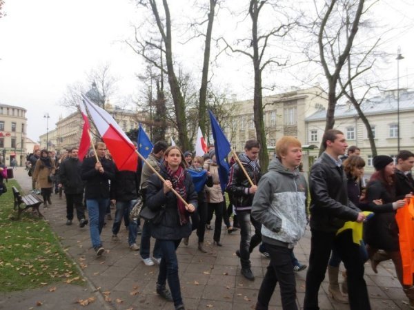 Українці влаштували євромітинг в Любліні. ФОТО. ВІДЕО