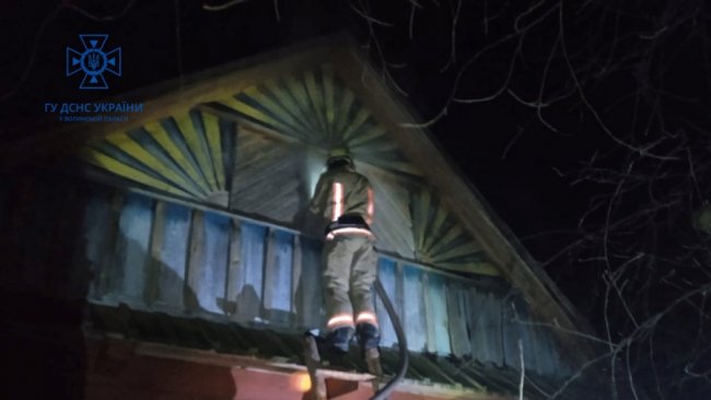 У першу ніч 2023 року на Волині сталася пожежа