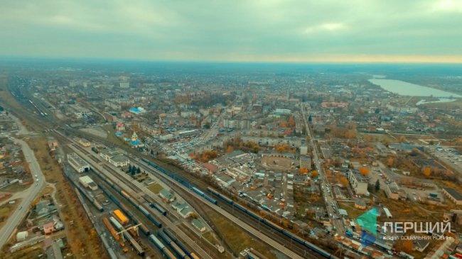 Показали Ковельський залізничний вокзал з висоти пташиного польоту. ФОТО