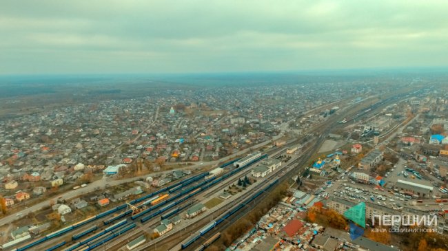 Показали Ковельський залізничний вокзал з висоти пташиного польоту. ФОТО