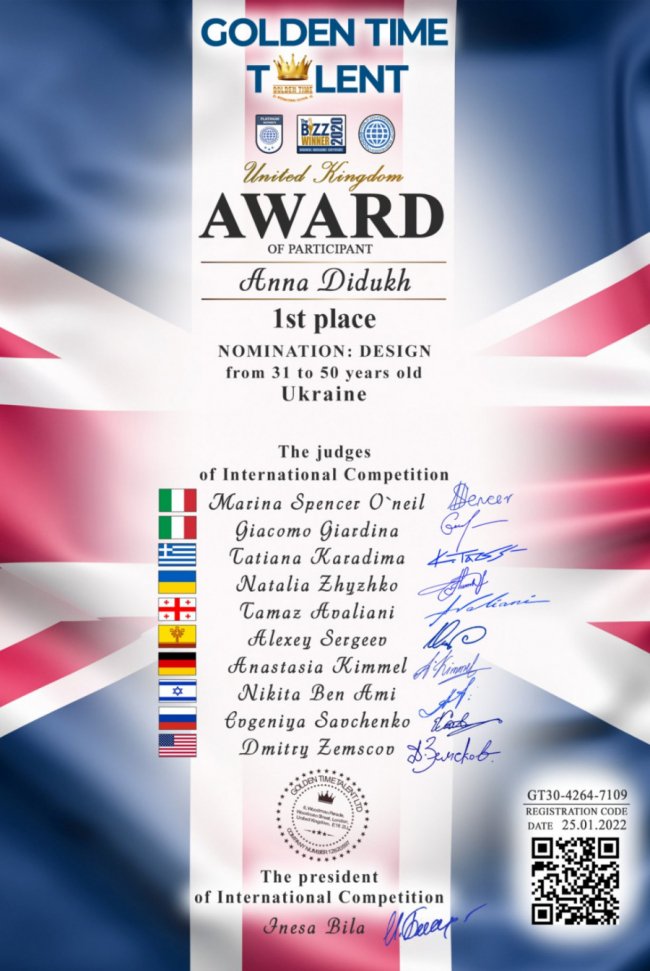 Луцька дизайнерка перемогла на міжнародному конкурсі. ФОТО