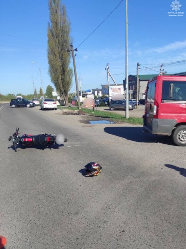 На Волині в аварію потрапив мотоцикліст