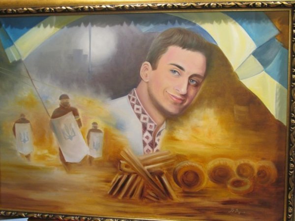 Боєць «Небесної сотні»  - на картині волинської художниці. ФОТО