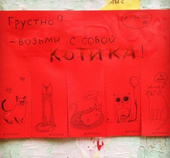 Вуличні оголошення, які покращують настрій. ФОТО