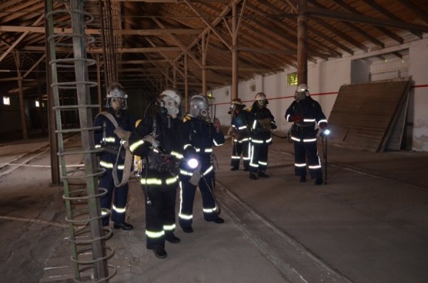 На Волині рятувальники вчилися гасити пожежу на хлібзаводі. ФОТО