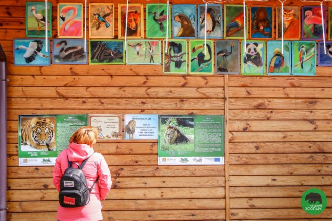 Юні луцькі художники презентували виставку робіт у луцькому зоопарку. ФОТО