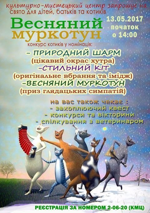 «Весняний муркотун»: у Володимирі – конкурс котів