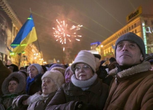 Як зустрічали Новий рік на Майдані у Києві. ФОТО