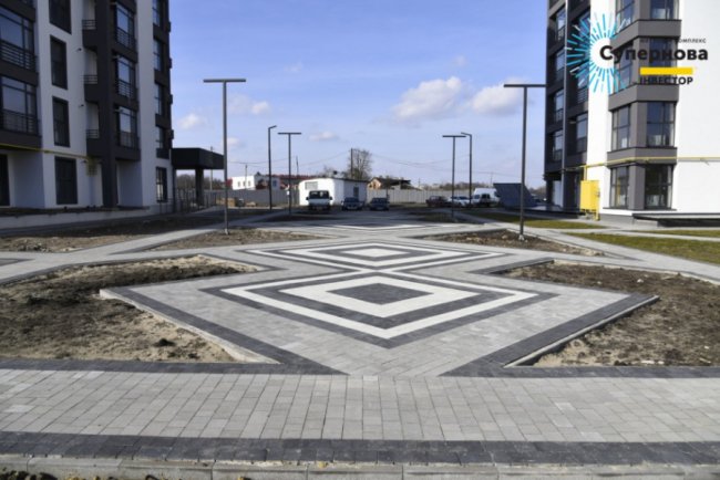 Показали, як створюють благоустрій біля будинків ЖК «Супернова». ФОТО*