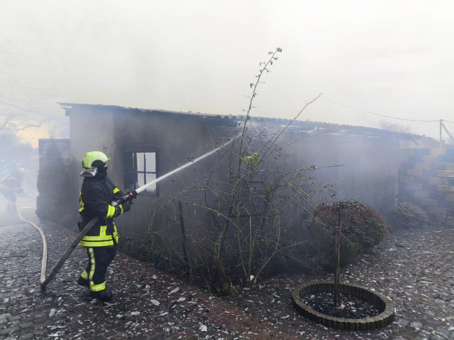 На Волині горів гараж