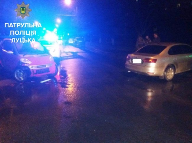 У Луцьку за ніч - 2 аварії без потерпілих