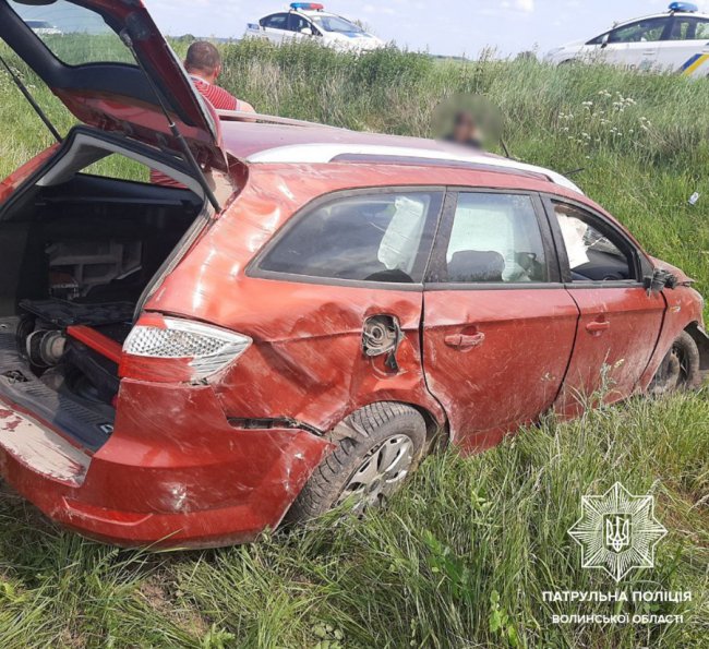 На Волині п`яний 26-річний водій з’їхав у кювет. ФОТО