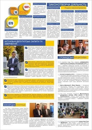  Звіт за рік роботи народного депутата України Ігоря Гузя. ІНФОГРАФІКА