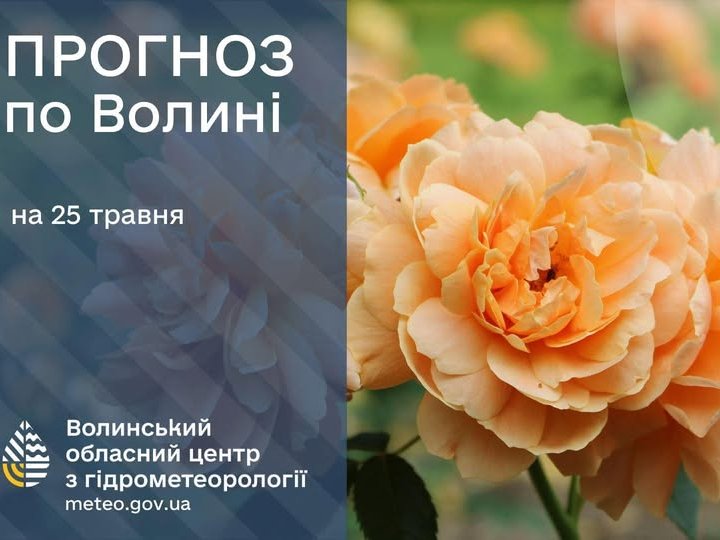 Якою буде погода в Луцьку та на Волині у понеділок, 25 травня